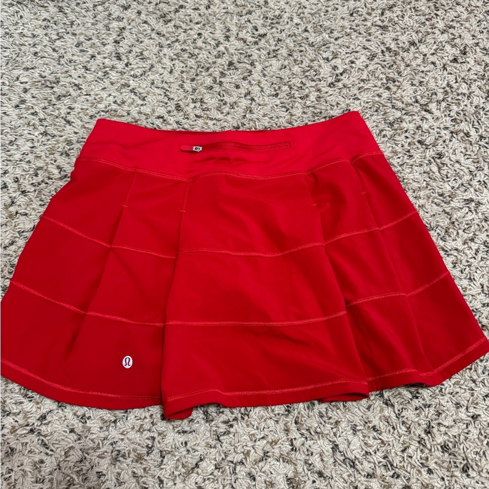 lululemon pace rival red skirt size 6 tall